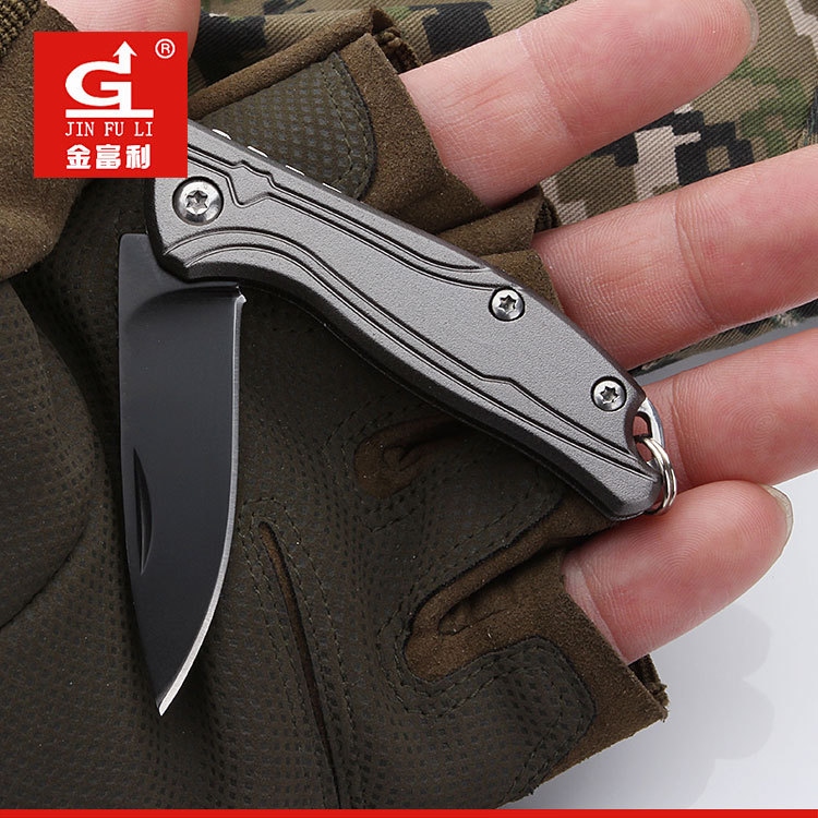 New Mini Aluminum Handle Folding Knife Stainless Steel Outdoor Survival Folding Knife Portable Lockless Pocket Knife