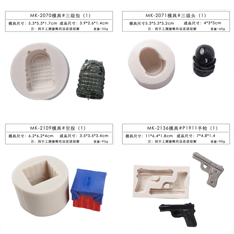 Jesus Survival Equipment Silicone Mold Good Luck Eating Chicken Tonight Fondant Cake Mold DIY Baking Tool