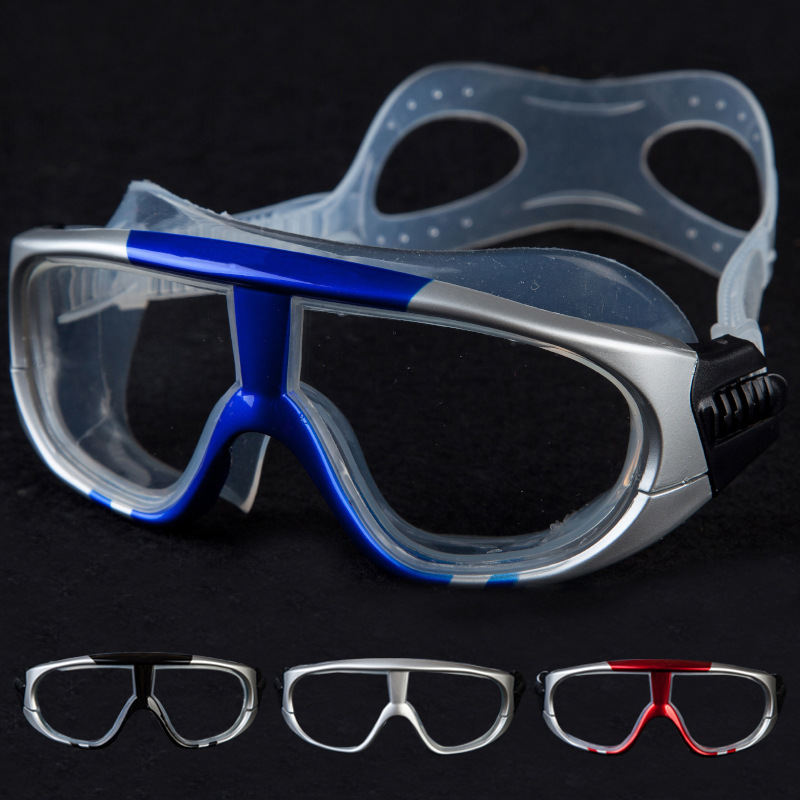 Liquid silicone antifogging large frame swimming goggles hd waterproof goggles manufacturers special wholesale direct selling goggles