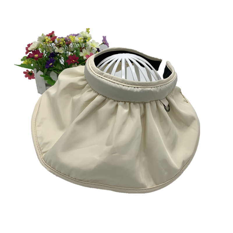 2021 Hat Female Korean Summer Sun-Proof Face Cover Sun Hat Tide Shell Bucket Hat UV Protection Crownless Sun Hat