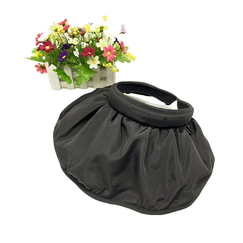 2021 Hat Female Korean Summer Sun-Proof Face Cover Sun Hat Tide Shell Bucket Hat UV Protection Crownless Sun Hat