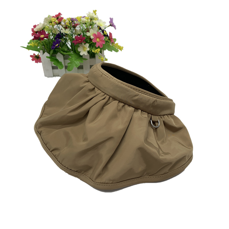 2021 Hat Female Korean Summer Sun-Proof Face Cover Sun Hat Tide Shell Bucket Hat UV Protection Crownless Sun Hat