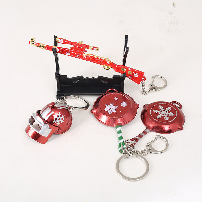 PUBG Game Peripheral Metal Weapon Model Keychain AKM 98K Jesus Survival 12cm Gift Pendant PUBG Game Peripheral Metal Weapon Model Keychain AKM 98K Jesus Survival 12cm Gift Pendant