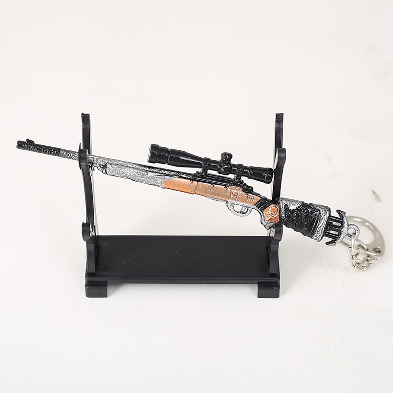PUBG Game Peripheral Metal Weapon Model Keychain AKM 98K Jesus Survival 12cm Gift Pendant PUBG Game Peripheral Metal Weapon Model Keychain AKM 98K Jesus Survival 12cm Gift Pendant