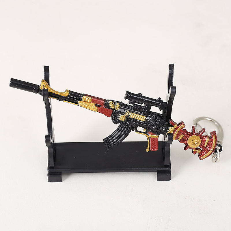 PUBG Game Peripheral Metal Weapon Model Keychain AKM 98K Jesus Survival 12cm Gift Pendant PUBG Game Peripheral Metal Weapon Model Keychain AKM 98K Jesus Survival 12cm Gift Pendant