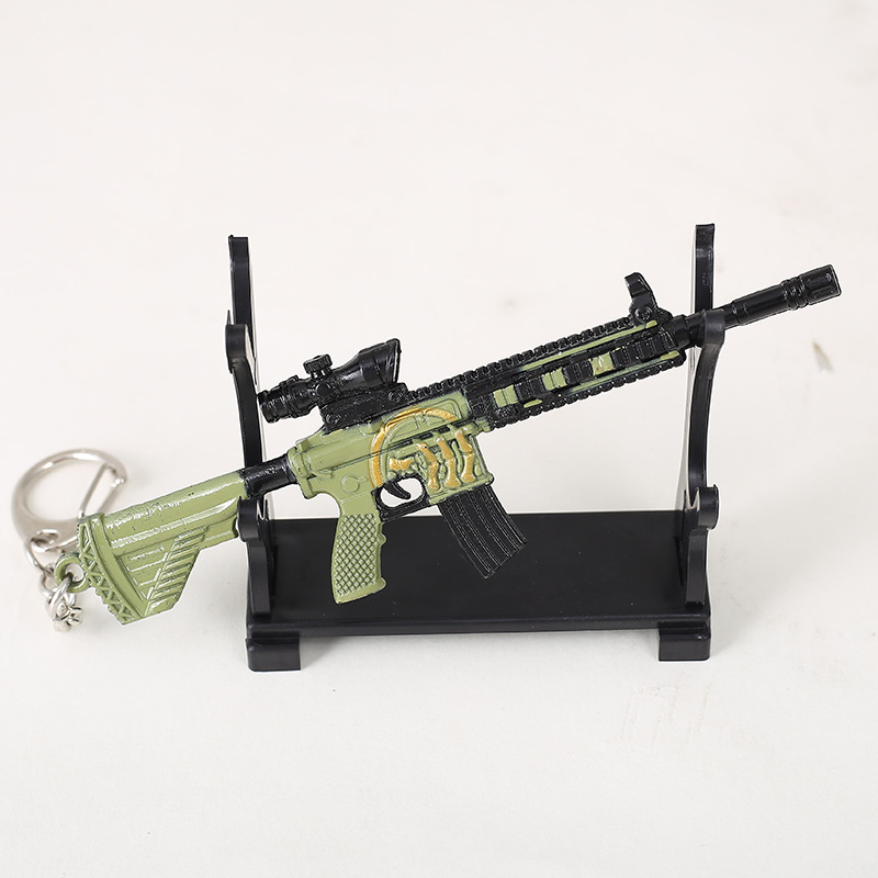 PUBG Game Peripheral Metal Weapon Model Keychain AKM 98K Jesus Survival 12cm Gift Pendant PUBG Game Peripheral Metal Weapon Model Keychain AKM 98K Jesus Survival 12cm Gift Pendant
