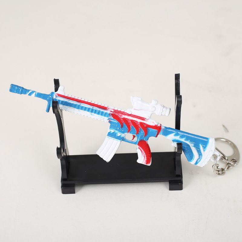 PUBG Game Peripheral Metal Weapon Model Keychain AKM 98K Jesus Survival 12cm Gift Pendant PUBG Game Peripheral Metal Weapon Model Keychain AKM 98K Jesus Survival 12cm Gift Pendant
