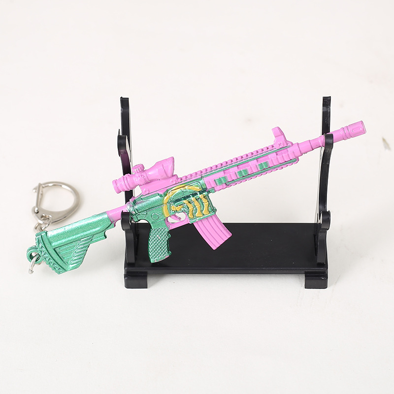 PUBG Game Peripheral Metal Weapon Model Keychain AKM 98K Jesus Survival 12cm Gift Pendant PUBG Game Peripheral Metal Weapon Model Keychain AKM 98K Jesus Survival 12cm Gift Pendant
