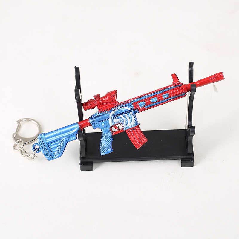 PUBG Game Peripheral Metal Weapon Model Keychain AKM 98K Jesus Survival 12cm Gift Pendant PUBG Game Peripheral Metal Weapon Model Keychain AKM 98K Jesus Survival 12cm Gift Pendant