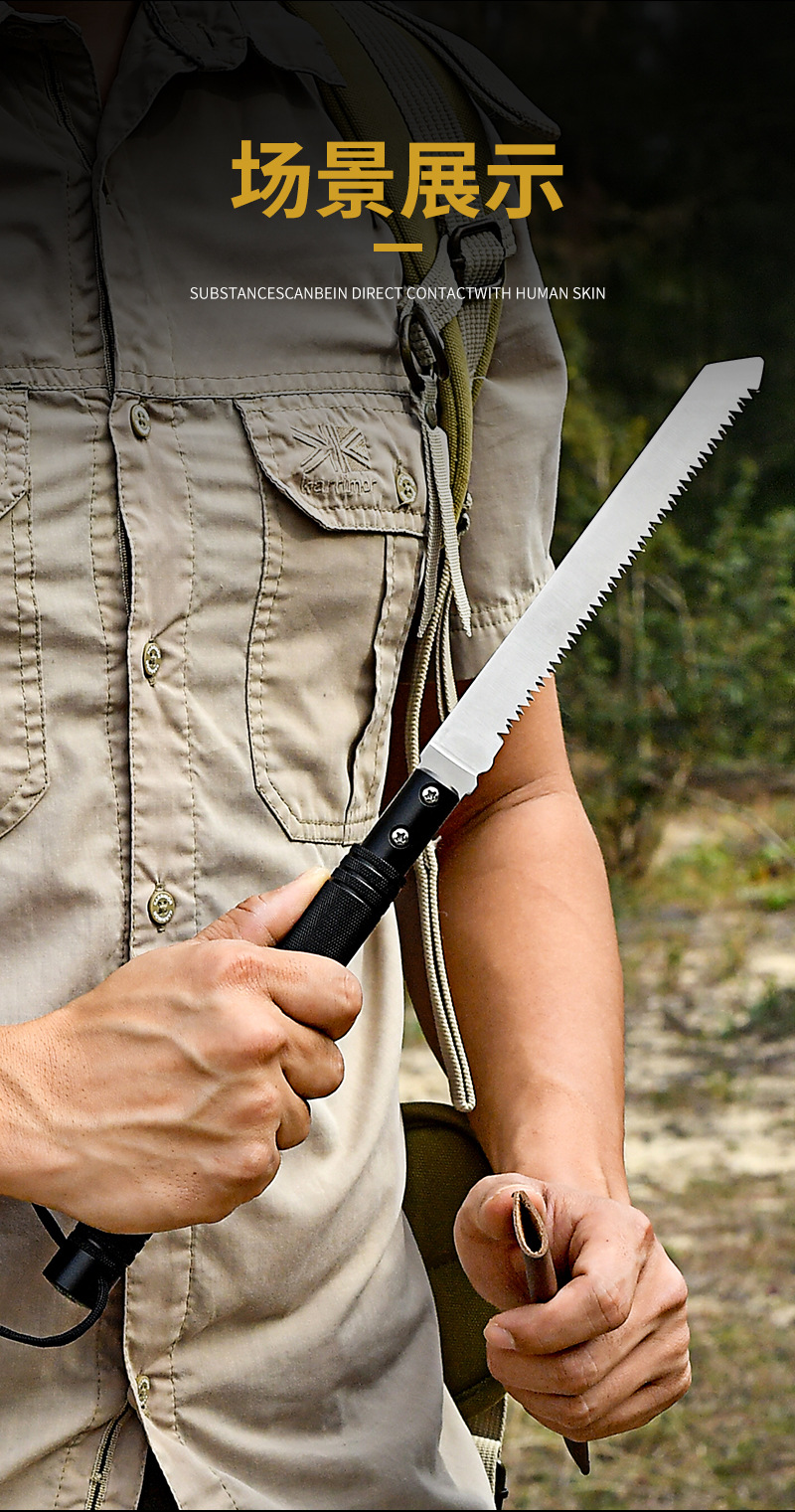 Factory Supply Spot Handsaw Carpenter's Wood SA Panel Wall Saw Garden Fruit Tree Saw Outdoor Survival Saw with Fire-Making Function