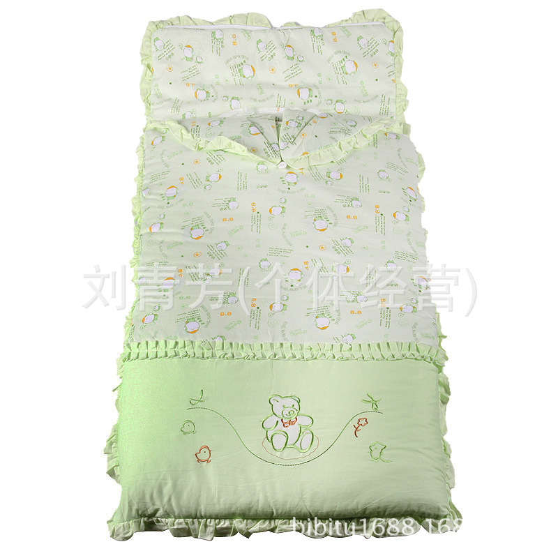 Manufacturer's direct comparison rabbit baby sleeping bag baby kick by the autumn and winter thick envelope style