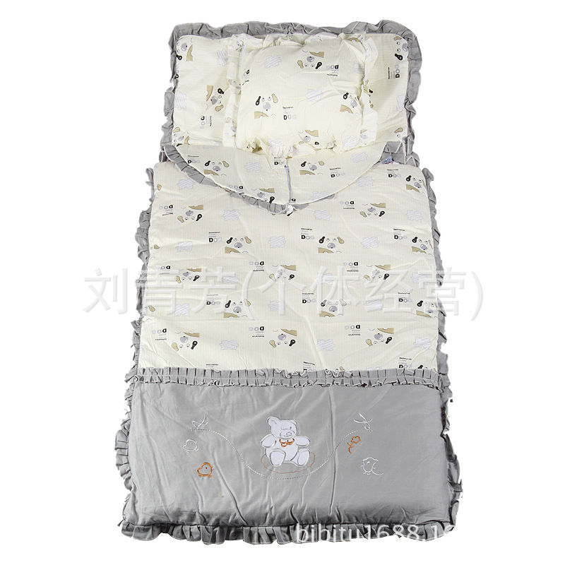 Manufacturer's direct comparison rabbit baby sleeping bag baby kick by the autumn and winter thick envelope style