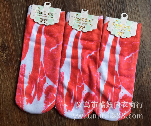 Personalized Pork Socks Creative Hunting Pork Color Socks Raw Flesh Color Men's and Women's Socks Ankle Socks Factory Direct Supply Personalized Pork Socks Creative Hunting Pork Color Socks Raw Flesh Color Men's and Women's Socks Ankle Socks Factory Direct Supply