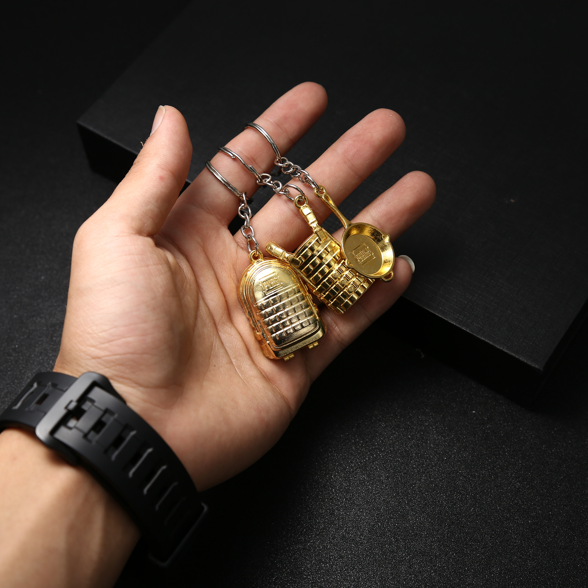 Jesus Survival Chicken Campus Peripheral Toy Alloy Pan Keychain Vest Oil Drum Backpack Keychain