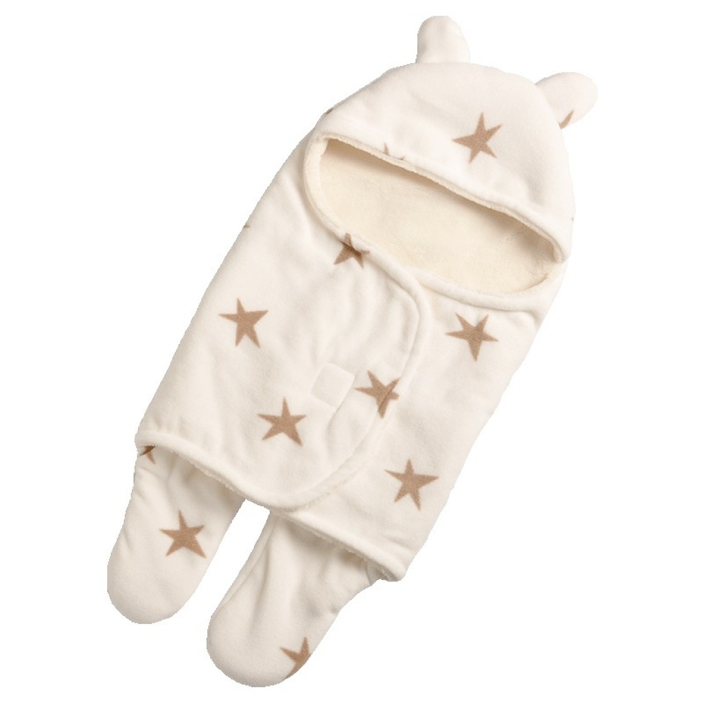 Newborn Swaddling Sleeping Bag Split Leg Baby Double-Layer Thickened Polar Fleece Comfortable Cotton Fleece Polyester Printed Plush 65*75 Newborn Swaddling Sleeping Bag Split Leg Baby Double-Layer Thickened Polar Fleece Comfortable Cotton Fleece Polyester Printed Plush 65*75