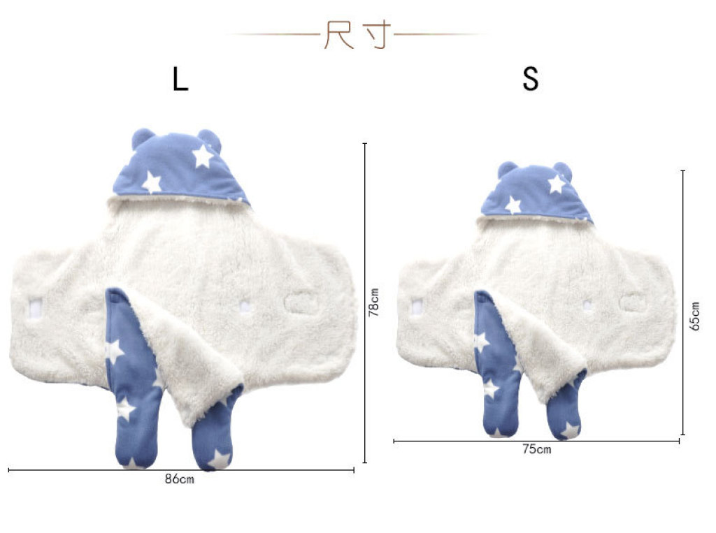 Newborn Swaddling Sleeping Bag Split Leg Baby Double-Layer Thickened Polar Fleece Comfortable Cotton Fleece Polyester Printed Plush 65*75 Newborn Swaddling Sleeping Bag Split Leg Baby Double-Layer Thickened Polar Fleece Comfortable Cotton Fleece Polyester Printed Plush 65*75