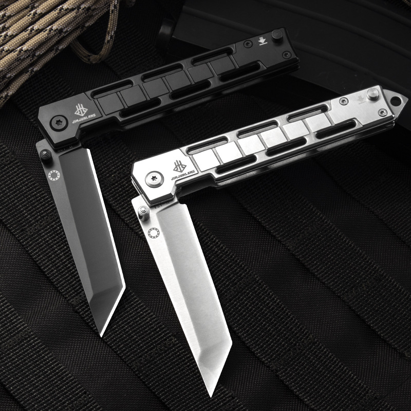 Self-Defense Outdoor Knife Knife Multi-Function Folding Knife Field Bomb Worker Survival High Hardness Saber Household Fruit Knife