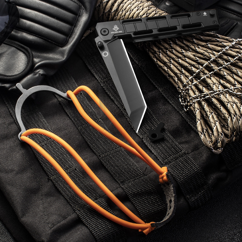 Self-Defense Outdoor Knife Knife Multi-Function Folding Knife Field Bomb Worker Survival High Hardness Saber Household Fruit Knife