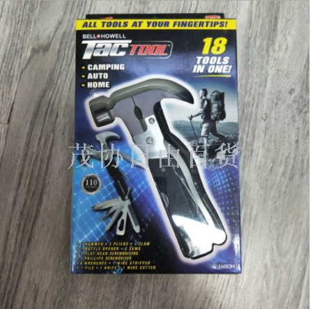 TAC TOOL 18 IN 1 stainless steel survival hammer multi-function safety hammer outdoor climbing hammer TAC TOOL 18 IN 1 stainless steel survival hammer multi-function safety hammer outdoor climbing hammer