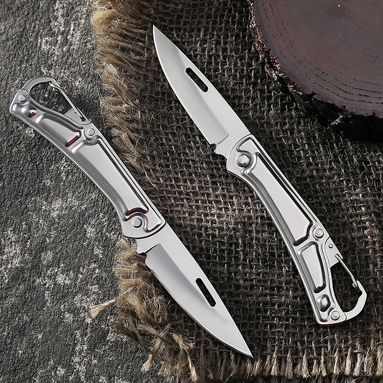 Mini Outdoor Knife Outdoor Folding Knife Stainless Steel Self-Defense Camping Survival Knife a Folding Knife Key Fruit Knife