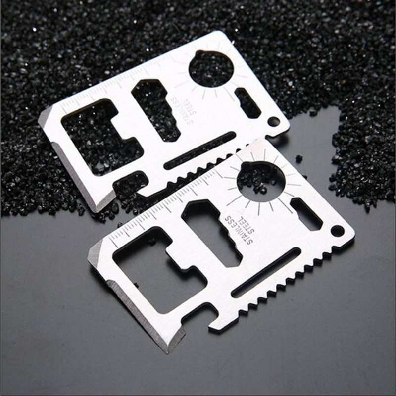 Creative Double Row Sharp Kerf Multifunctional Swiss Saber Cards Outdoor Camping Tool Card Survival Card Wholesale