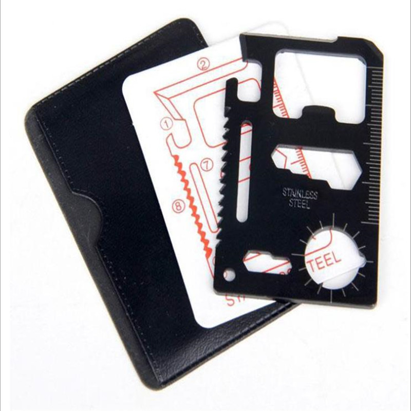 Creative Double Row Sharp Kerf Multifunctional Swiss Saber Cards Outdoor Camping Tool Card Survival Card Wholesale