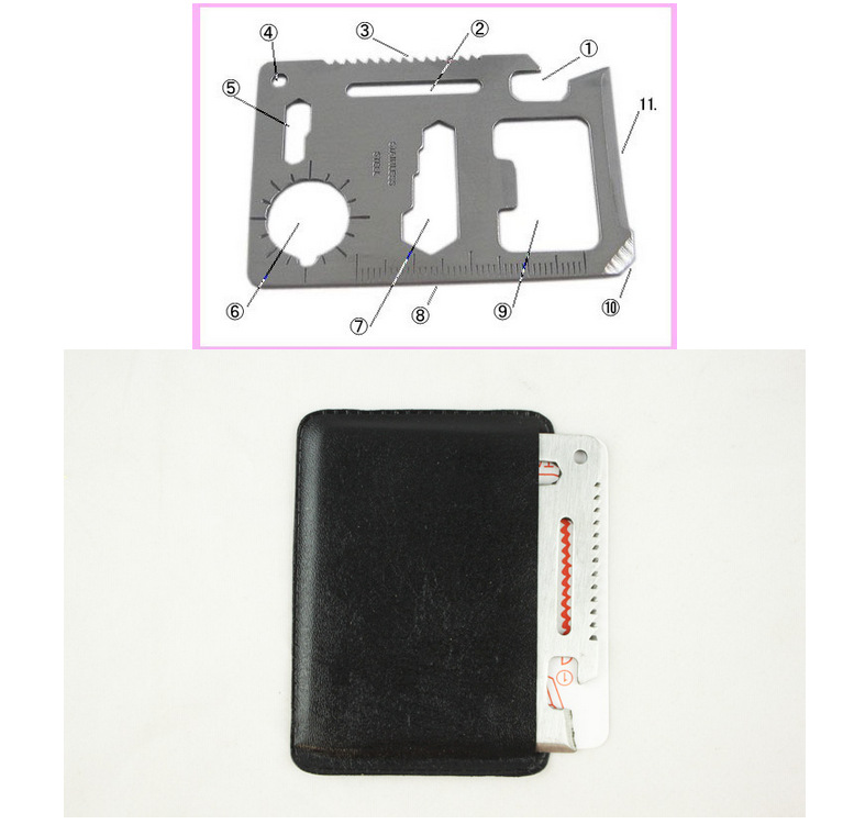 Creative Double Row Sharp Kerf Multifunctional Swiss Saber Cards Outdoor Camping Tool Card Survival Card Wholesale Creative Double Row Sharp Kerf Multifunctional Swiss Saber Cards Outdoor Camping Tool Card Survival Card Wholesale