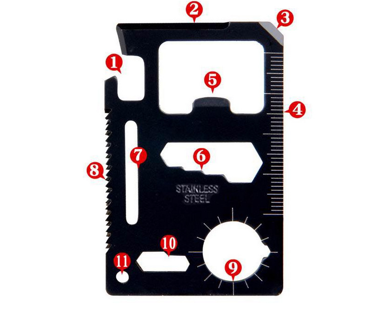 Creative Double Row Sharp Kerf Multifunctional Swiss Saber Cards Outdoor Camping Tool Card Survival Card Wholesale Creative Double Row Sharp Kerf Multifunctional Swiss Saber Cards Outdoor Camping Tool Card Survival Card Wholesale