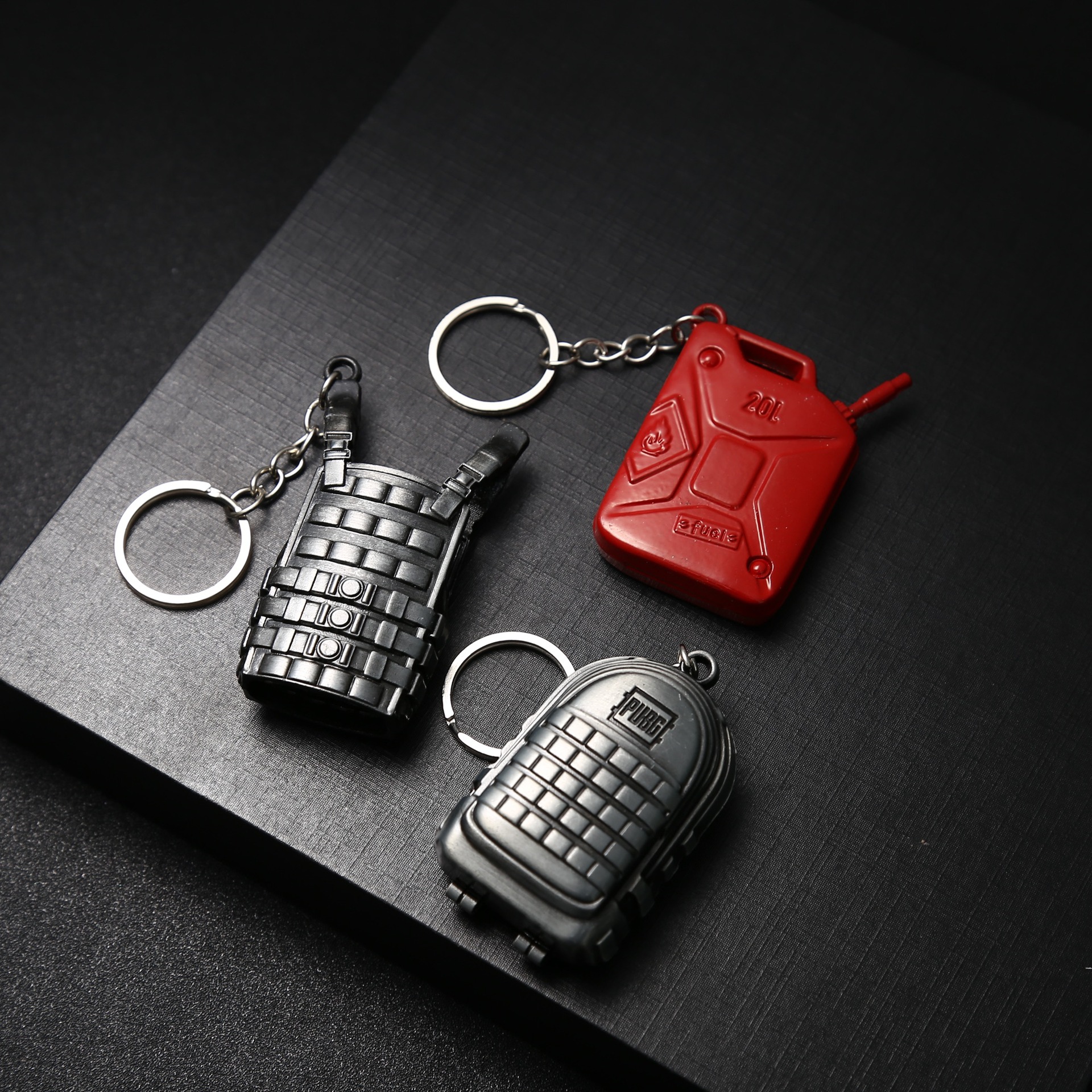 Campus Peripheral Hot Sale Jesus Survival Alloy Level 3 Backpack Toy Eating Chicken Escape Oil Drum Vest Keychain