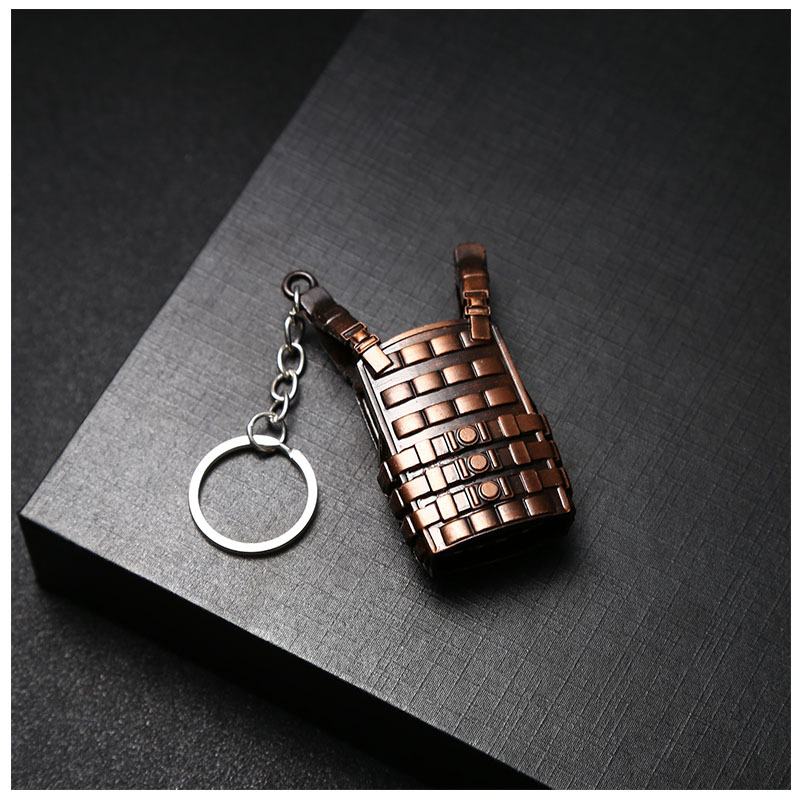 Campus Peripheral Hot Sale Jesus Survival Alloy Level 3 Backpack Toy Eating Chicken Escape Oil Drum Vest Keychain