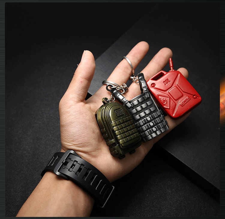 Campus Peripheral Hot Sale Jesus Survival Alloy Level 3 Backpack Toy Eating Chicken Escape Oil Drum Vest Keychain