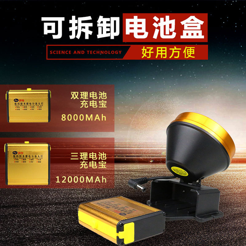 Headlight Strong Light Charging Super Bright Head-Mounted Flashlight Lithium Battery Waterproof USB Power Bank Night Fishing Led Hunting Miner&#039;s Lamp
