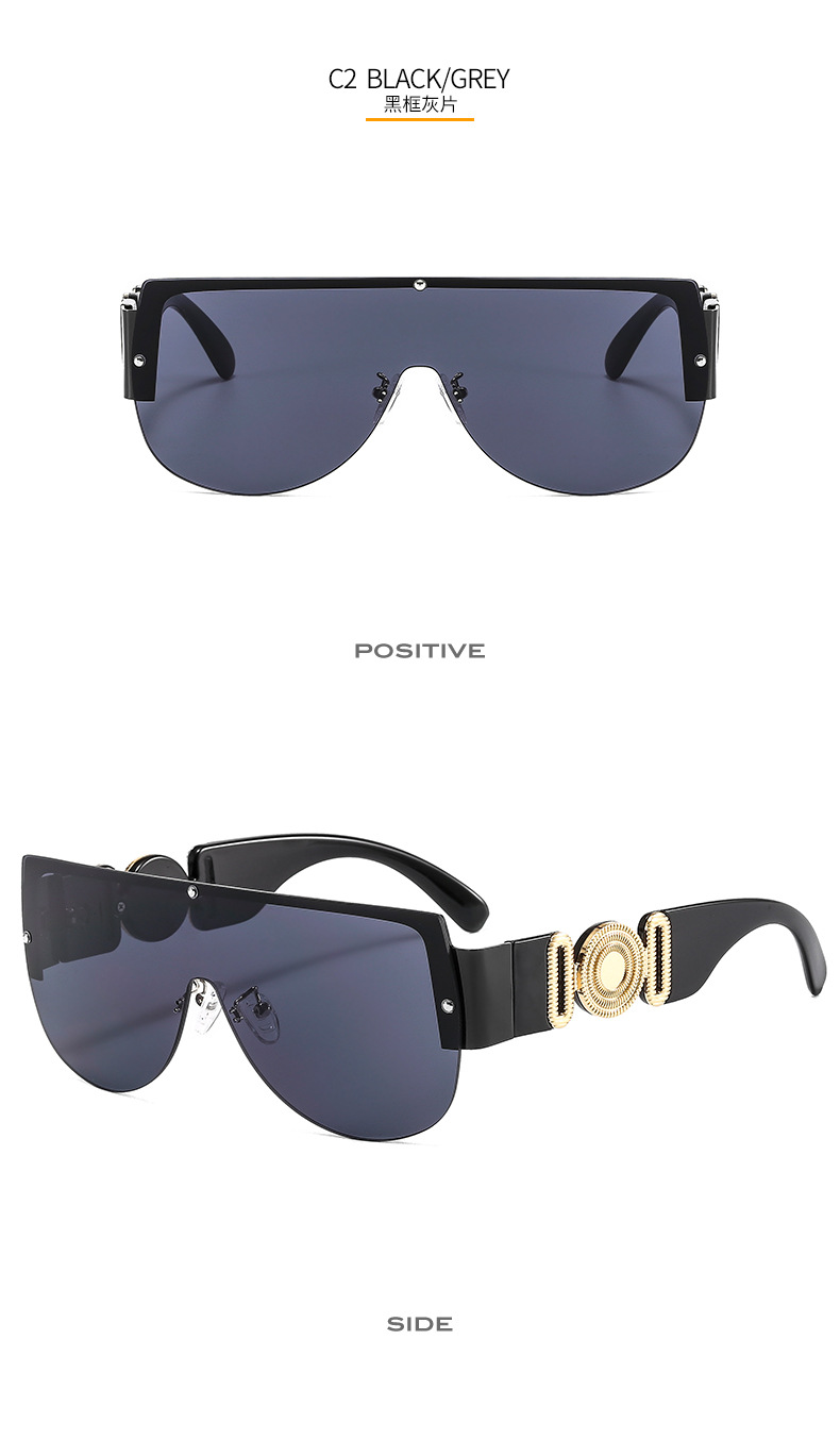 Men's Metal Siamese Sports Cycling Sunglasses Outdoor UV-Proof Fashion Cross-Border Sunglasses 504