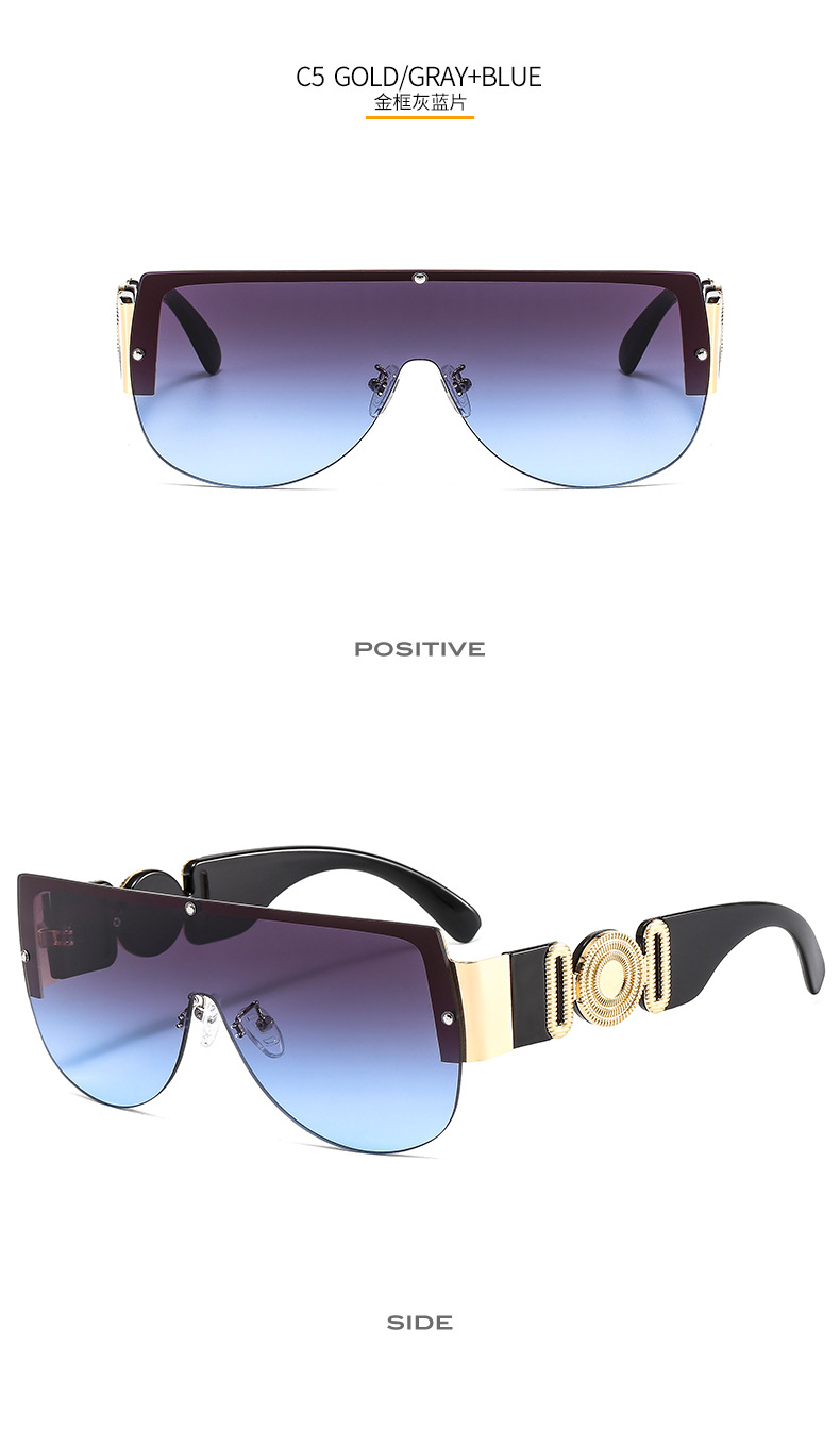 Men's Metal Siamese Sports Cycling Sunglasses Outdoor UV-Proof Fashion Cross-Border Sunglasses 504