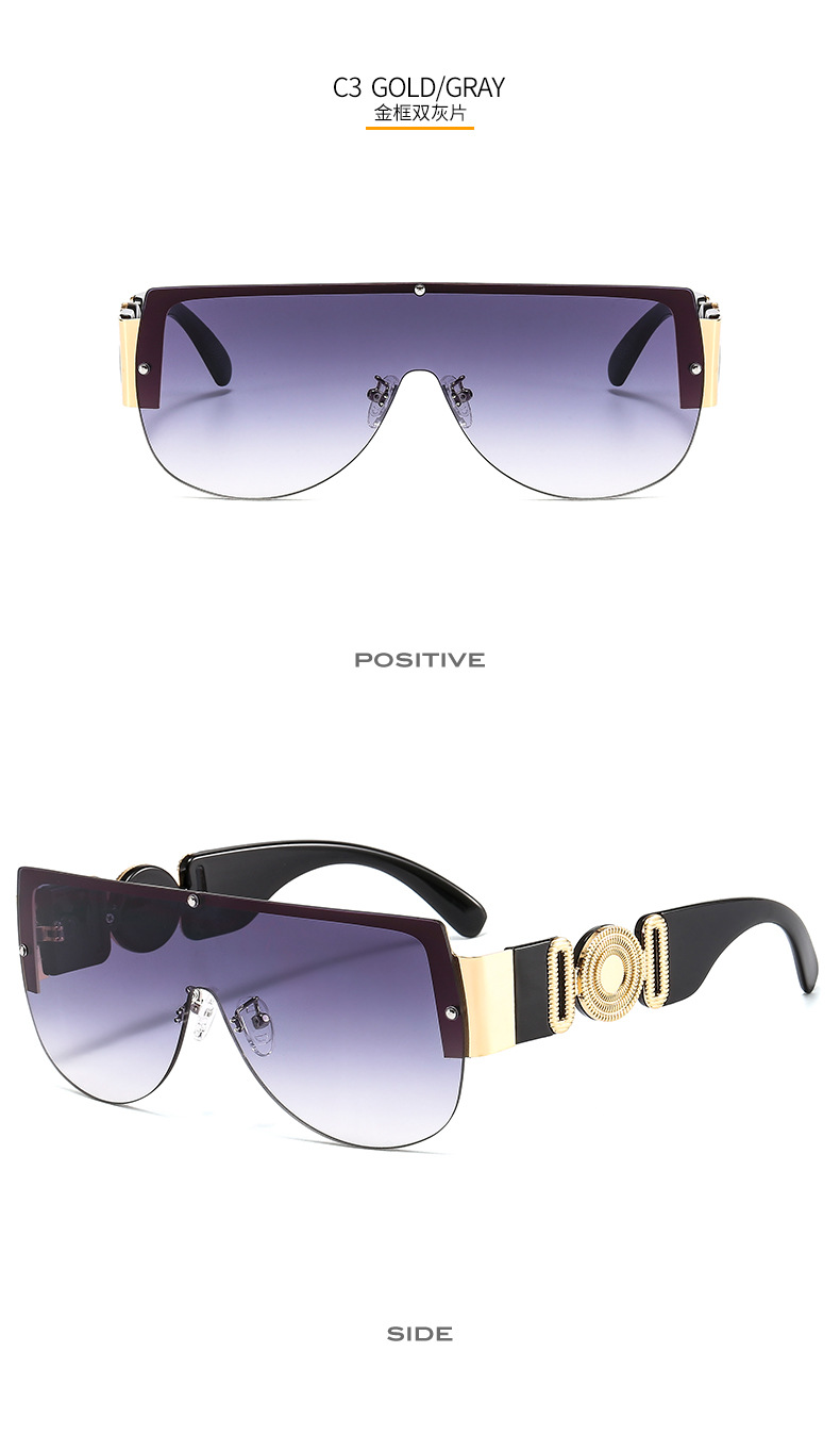 Men's Metal Siamese Sports Cycling Sunglasses Outdoor UV-Proof Fashion Cross-Border Sunglasses 504