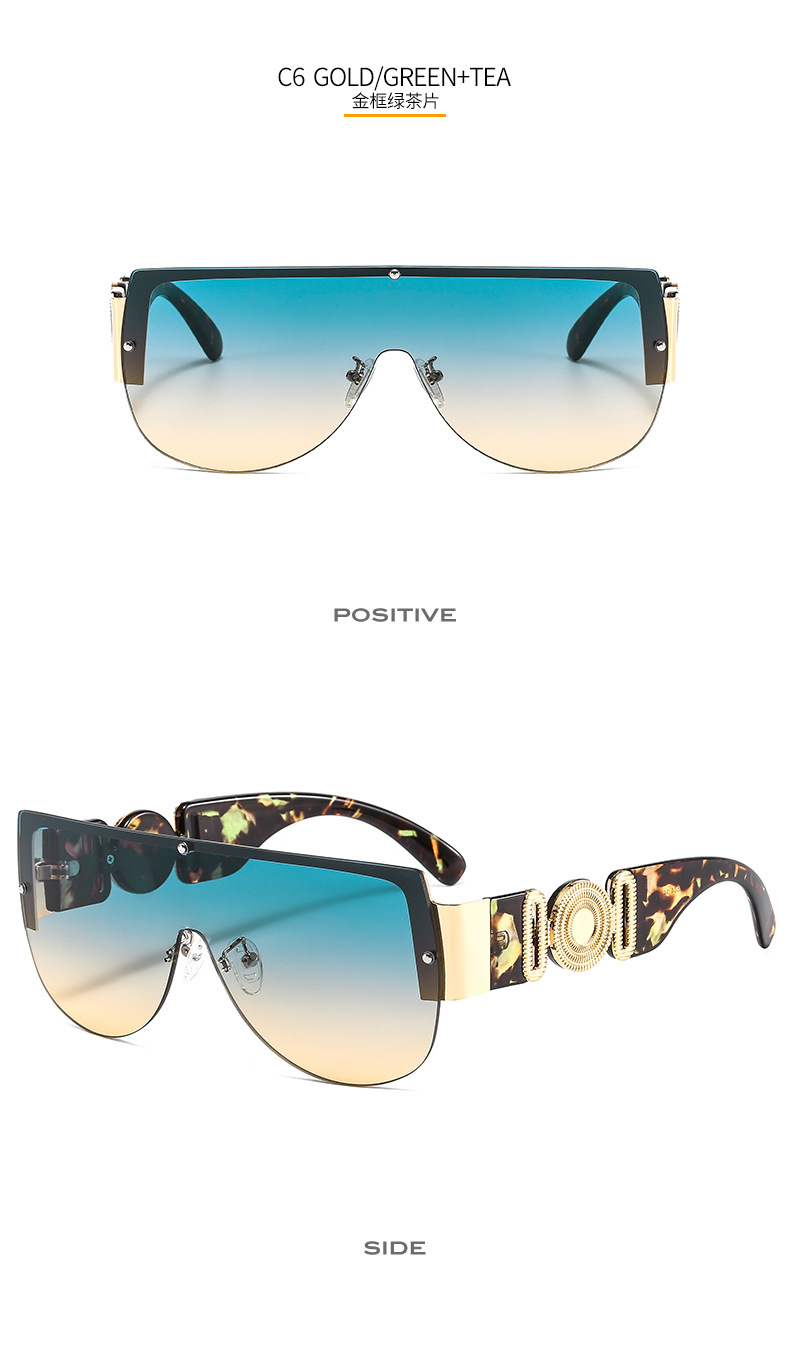 Men's Metal Siamese Sports Cycling Sunglasses Outdoor UV-Proof Fashion Cross-Border Sunglasses 504