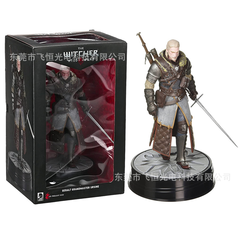 Funko Pop Wizard 3 Crazy Hunting Surrounding the Game White Wolf Xili Hunter Golot Statue Hand-Made Model