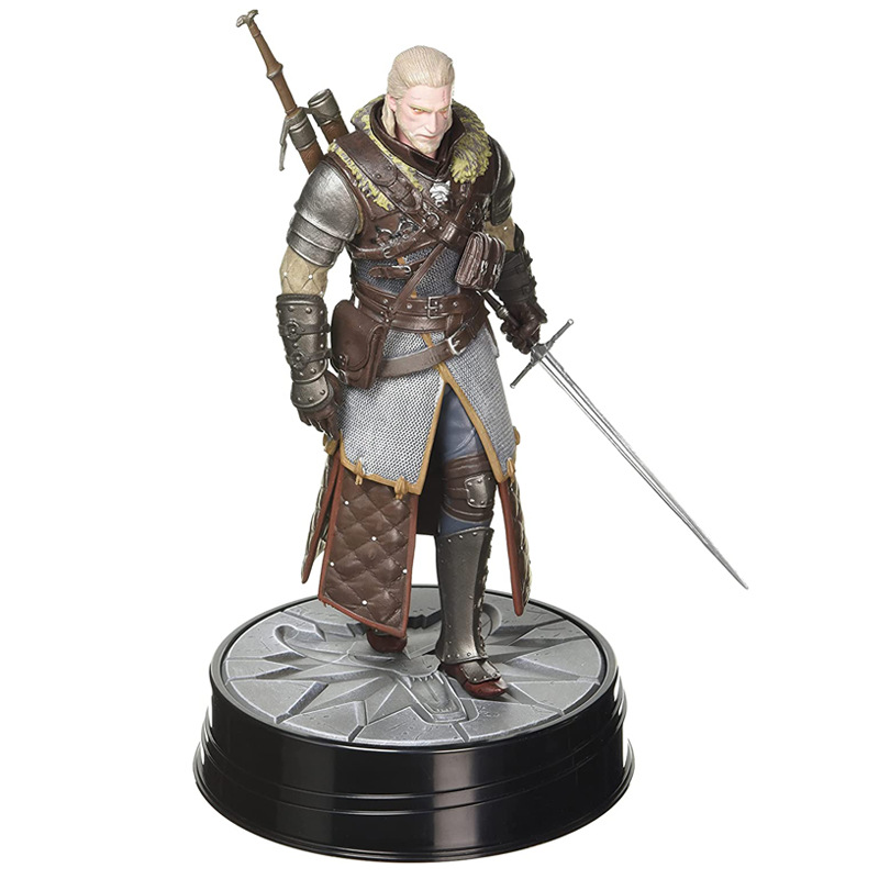 Funko Pop Wizard 3 Crazy Hunting Surrounding the Game White Wolf Xili Hunter Golot Statue Hand-Made Model