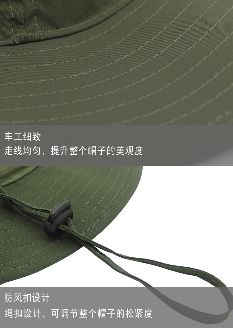 Outdoor Hat Sun-Proof Bucket Hat Bucket Hat Spring/Summer Men's and Women's Wide Brim Hat UV-Proof Sun Hat Amazon