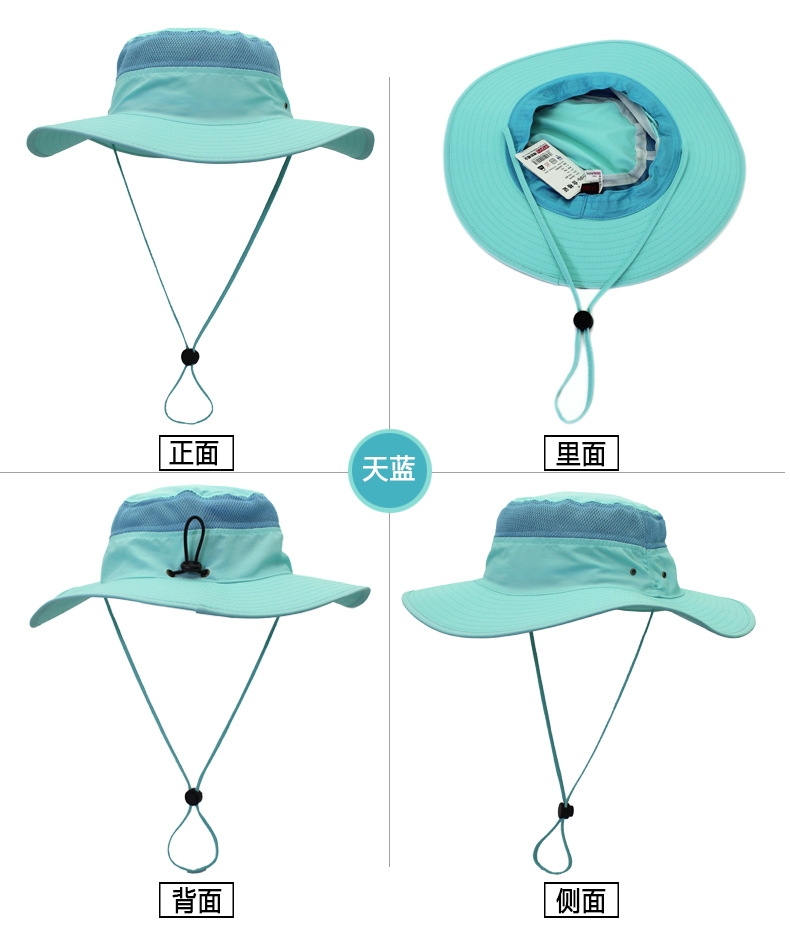 Outdoor Hat Sun-Proof Bucket Hat Bucket Hat Spring/Summer Men's and Women's Wide Brim Hat UV-Proof Sun Hat Amazon Hot