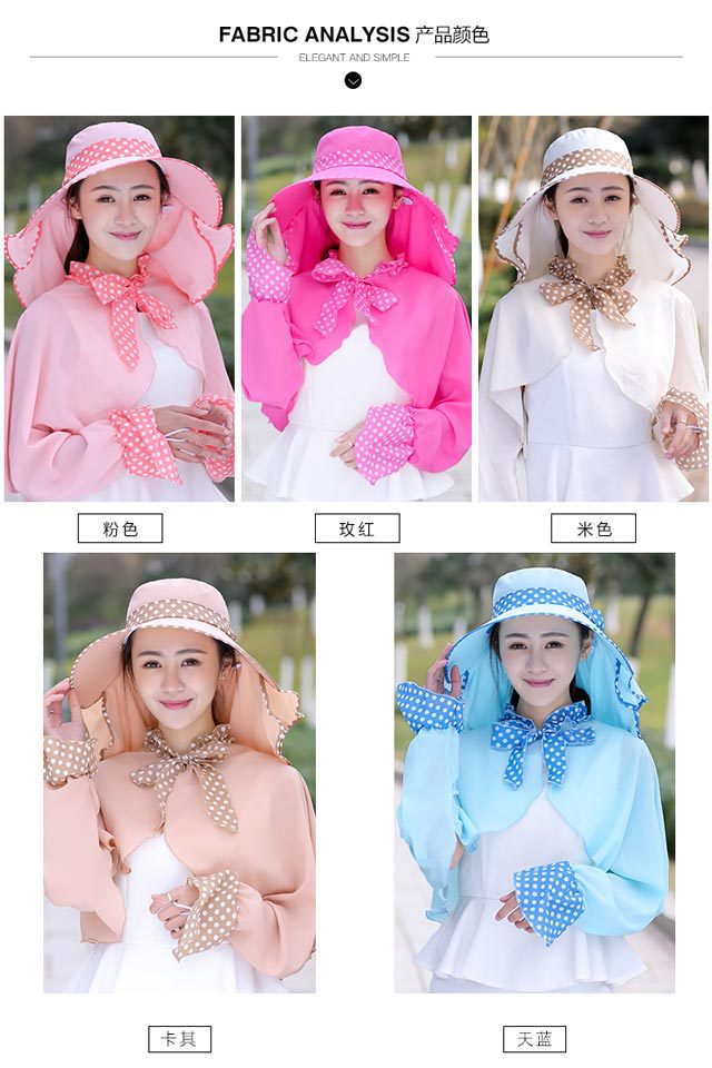 Summer Hat Female Sun Protection Hat Female Sun Hat Female Cycling UV Proof Cap Female Shawl Wide Brim Protective Mask