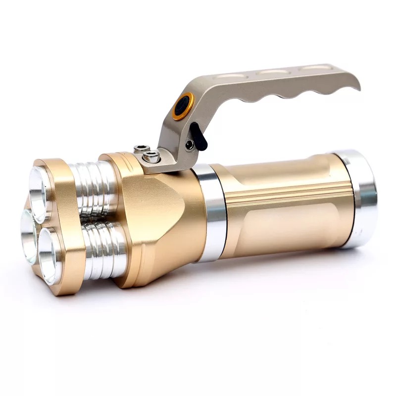Outdoor portable searchlight 3 light source T6 strong light flashlight camping hunting flashlight