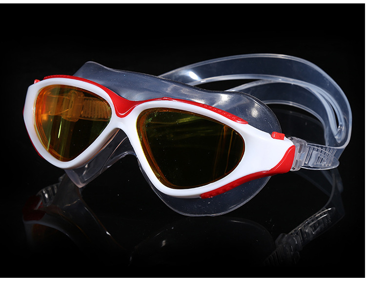 Electroplating antifogging liquid silicone swimming goggles new large frame fashion adult waterproof swimming goggles manufacturers direct sales Electroplating antifogging liquid silicone swimming goggles new large frame fashion adult waterproof swimming goggles manufacturers direct sales