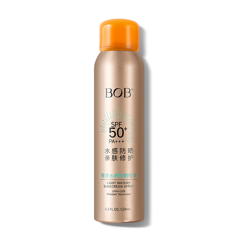 Bob Water-Sensitive Skin-Friendly Sunscreen Spray Male and Female Students Military Training Facial Body Make-up Base UV-Proof Sunscreen