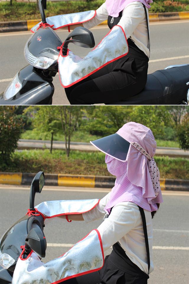 Electric Bicycle Motorcycle Sunscreen and Waterproof UV-Proof Men's and Women's Cycling Extended Sun-Proof Gloves Handle Cover