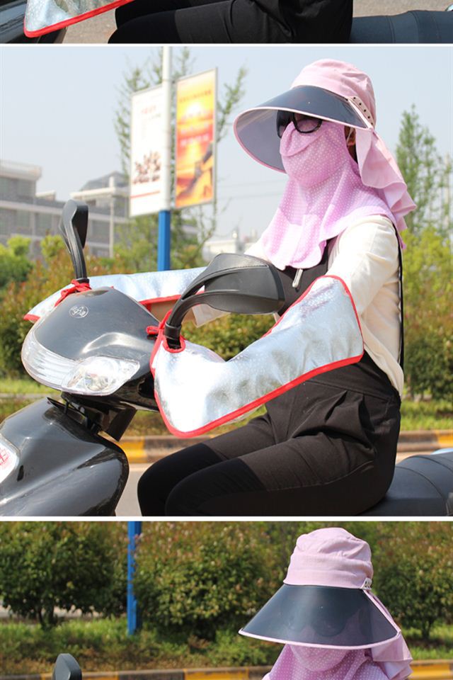 Electric Bicycle Motorcycle Sunscreen and Waterproof UV-Proof Men's and Women's Cycling Extended Sun-Proof Gloves Handle Cover