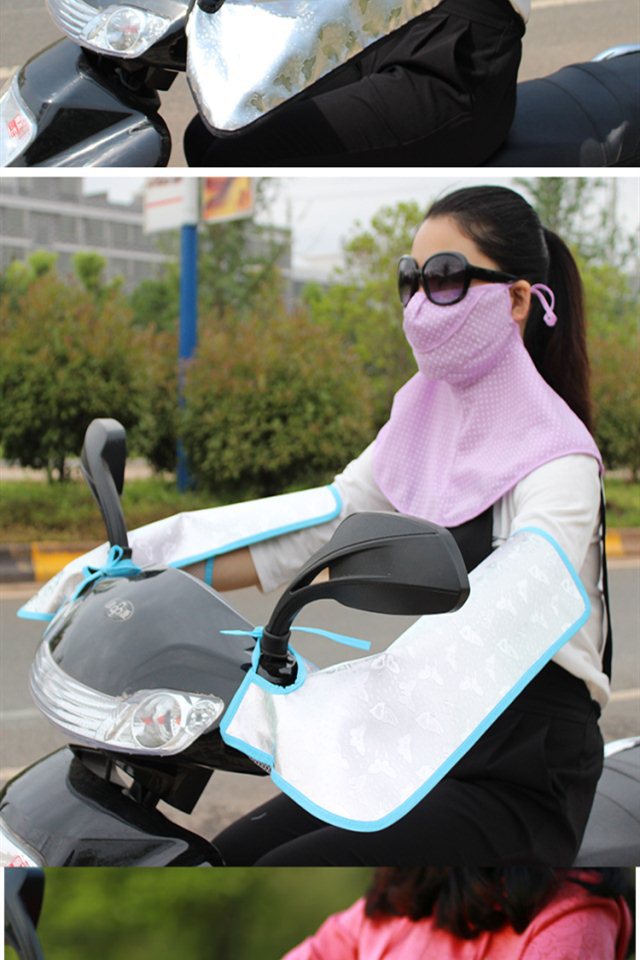 Electric Bicycle Motorcycle Sunscreen and Waterproof UV-Proof Men's and Women's Cycling Extended Sun-Proof Gloves Handle Cover