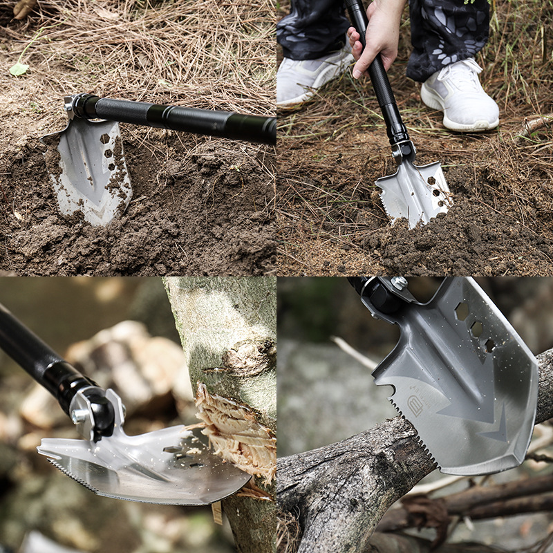 Military Shovel Folding Camping Survival Shovel Multifunctional Outdoor Survival Tool Military Shovel Cross-Border Shovel