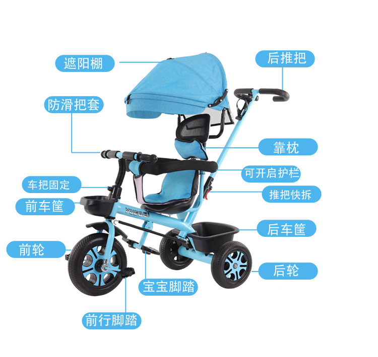 Children's Tricycle 1-3-6 Years Old Children's Bicycle Baby Stroller Baby Bicycle Lightweight Baby Bike Children's Tricycle 1-3-6 Years Old Children's Bicycle Baby Stroller Baby Bicycle Lightweight Baby Bike