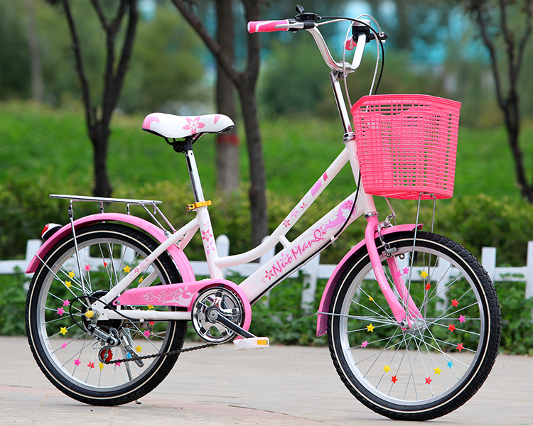 The princess bike girl's bicycle is 18 inches, 20 inches and 22 inches. The princess bike girl's bicycle is 18 inches, 20 inches and 22 inches.